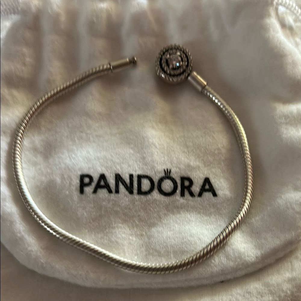 Pandora Silver Charm Bracelet Sleek Design
